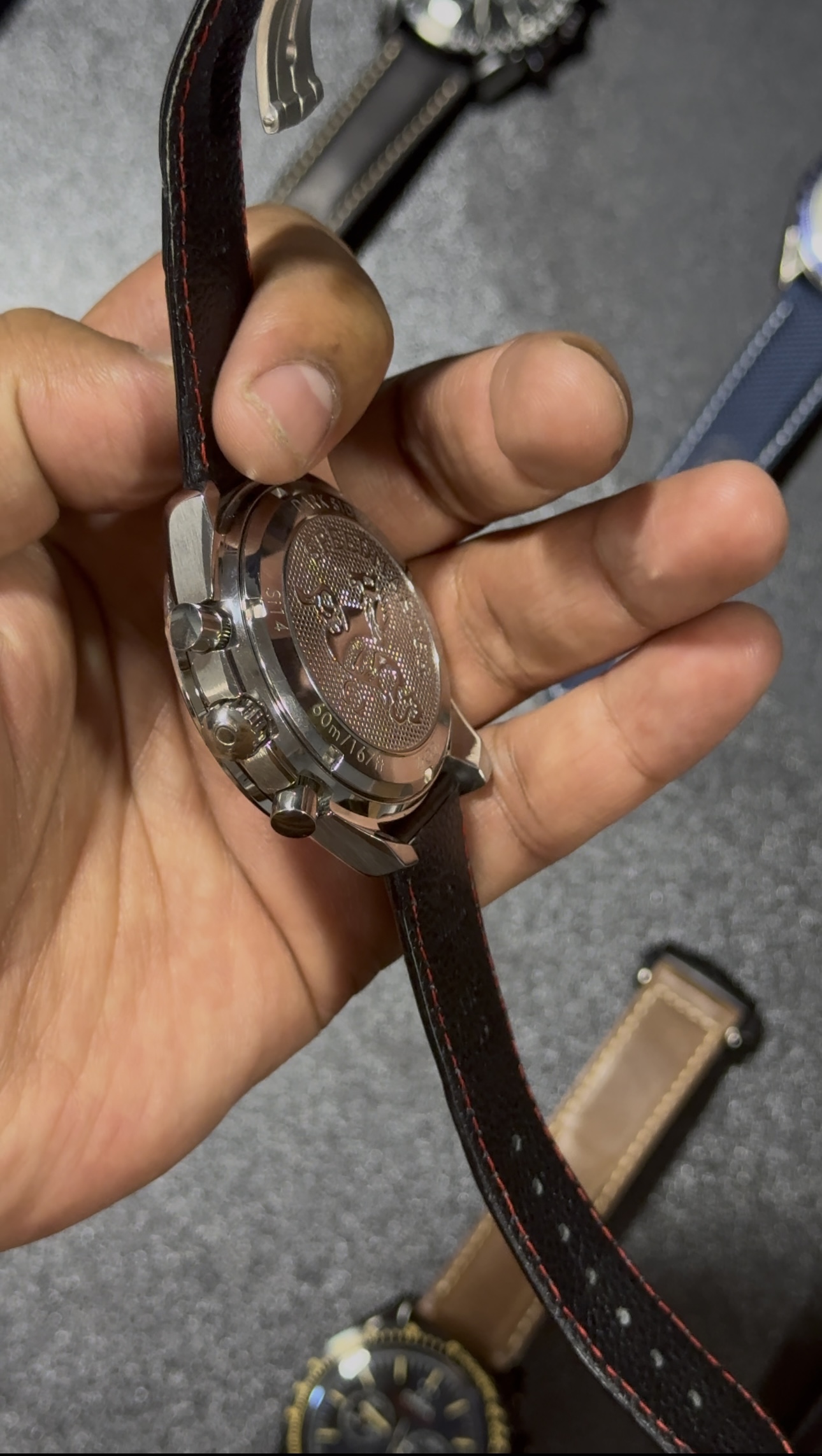 Speedmaster - Chrono - Moonphase- Black Dial - Black Leather Strap