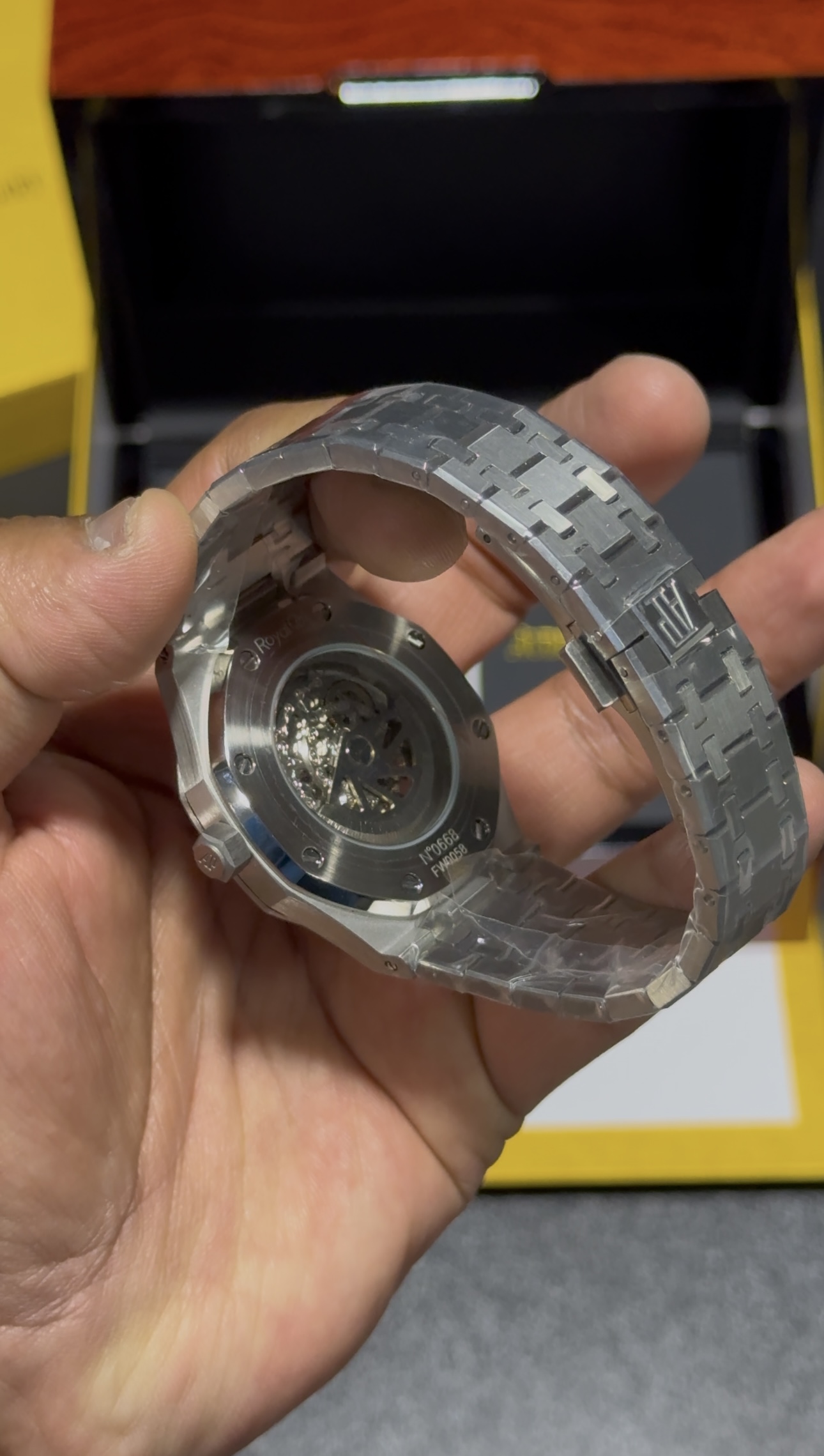 AP Skeleton - White Dial - Silver Bracelet