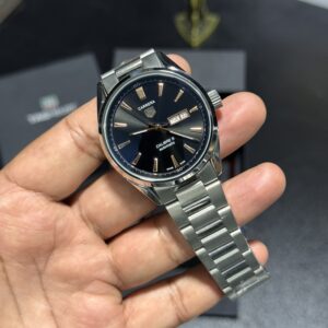 Calibre 5 - Black Dial - Silver Bracelet