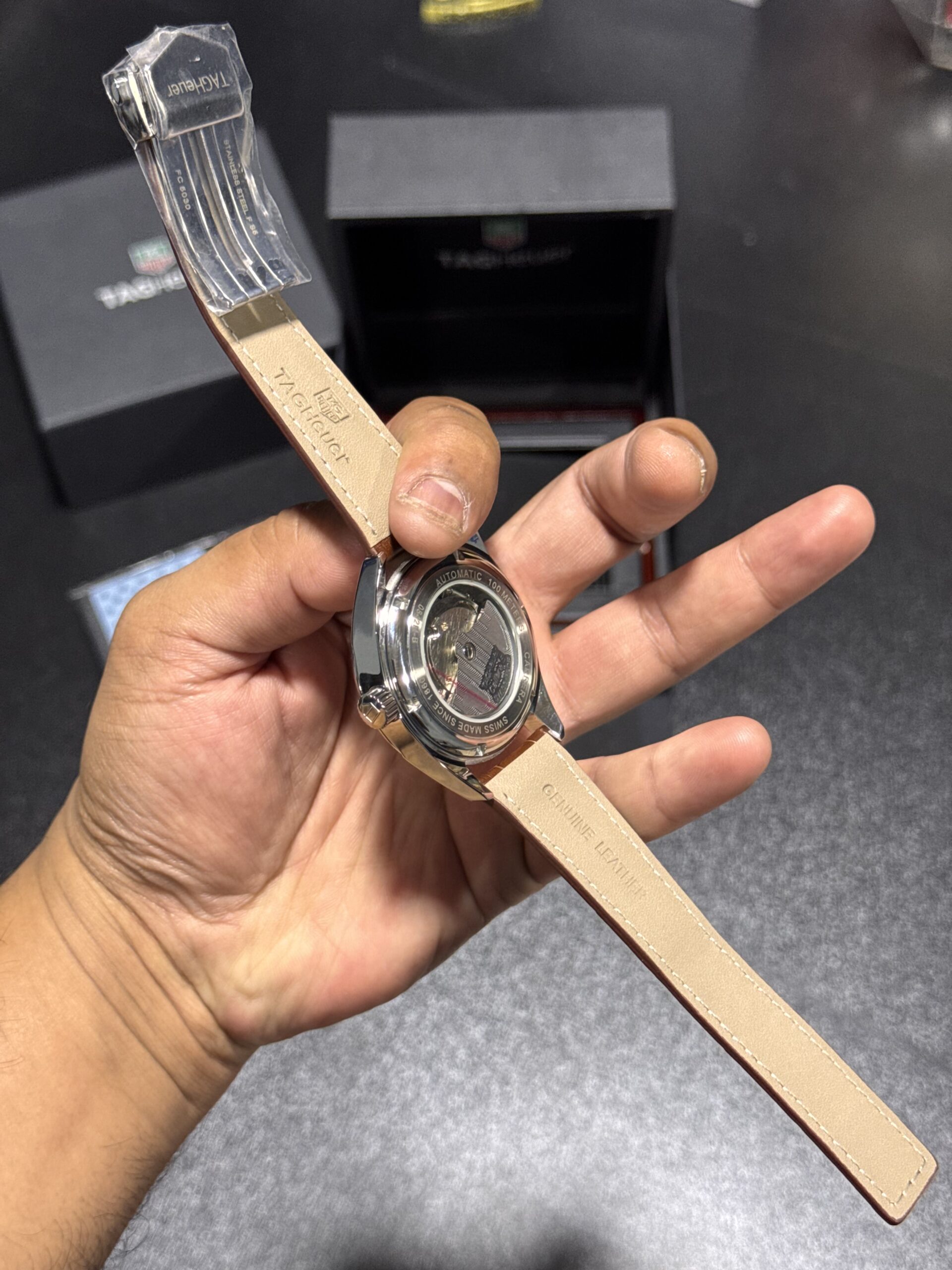 Calibre 5 - White Dial - Brown Leather Strap