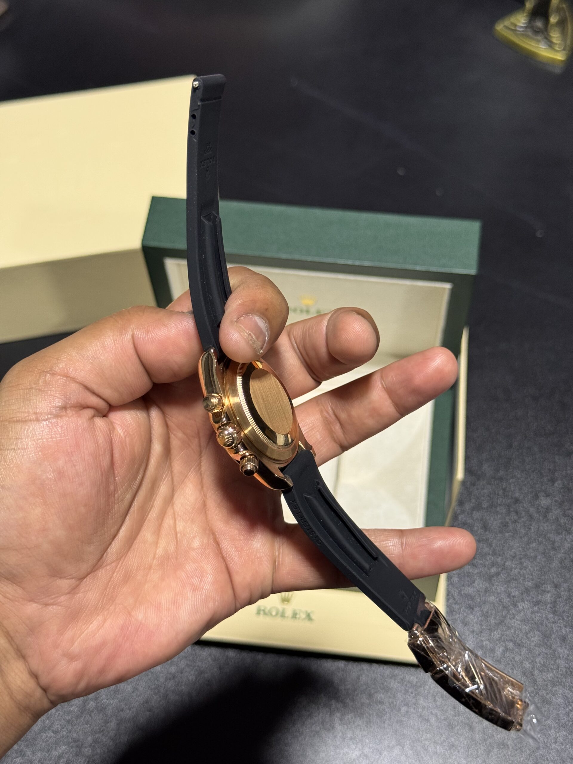 Daytona - Black Diamond Dial - Black Silicon Strap