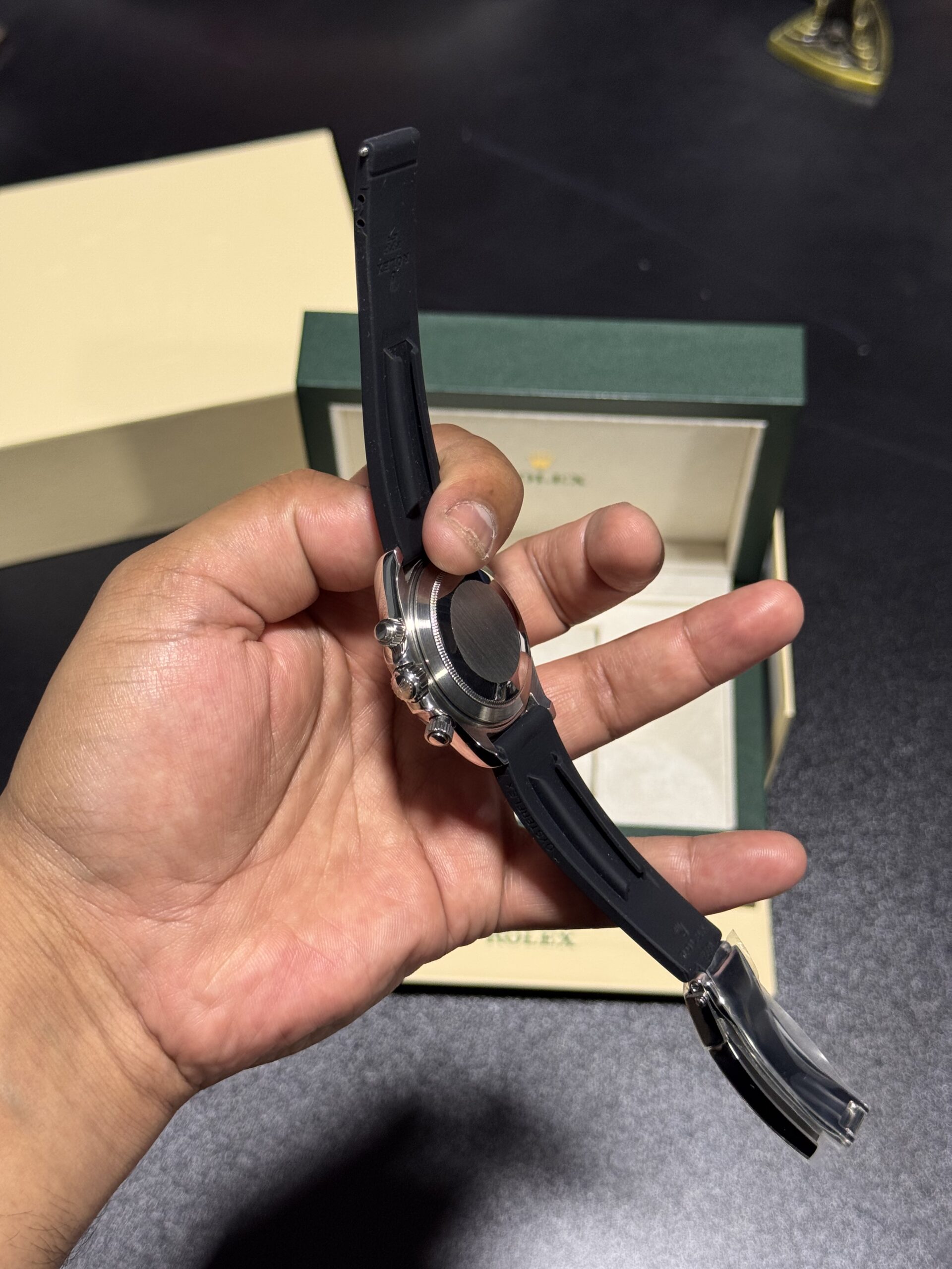 Daytona - Grey Dial - Black Silicon Strap