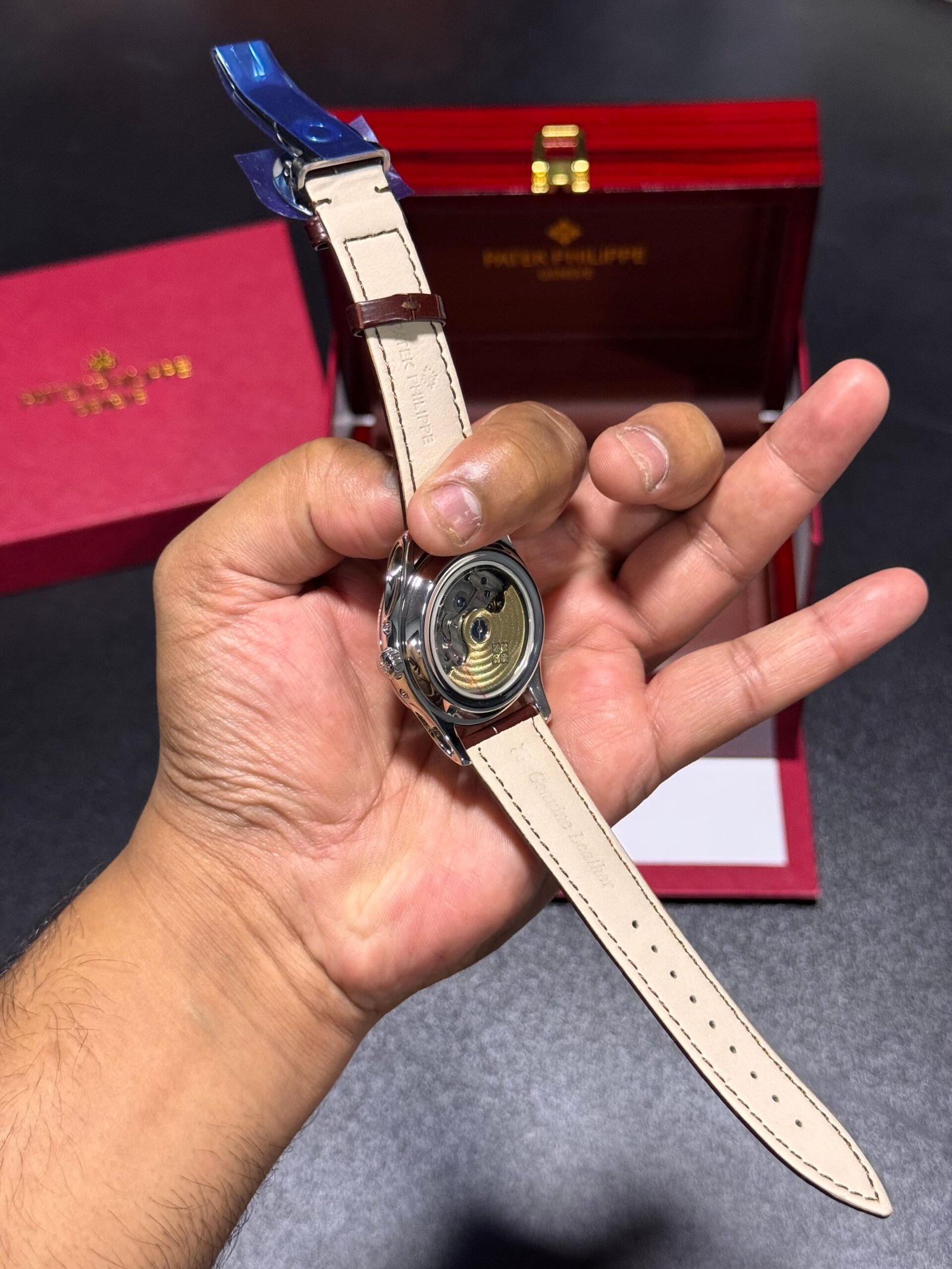 Annual Calendar - Moon Phase - White Dial - Brown Leather Strap