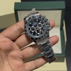 Daytona - Black Dial - Silver Oyster Bracelet