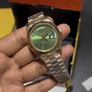 DayDate - Olive Green Dial - Rosegold President Bracelet