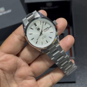 Calibre 5 - White Dial - Silver Bracelet