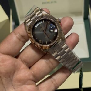 DayDate - Smoked Grey - Rosegold President Bracelet