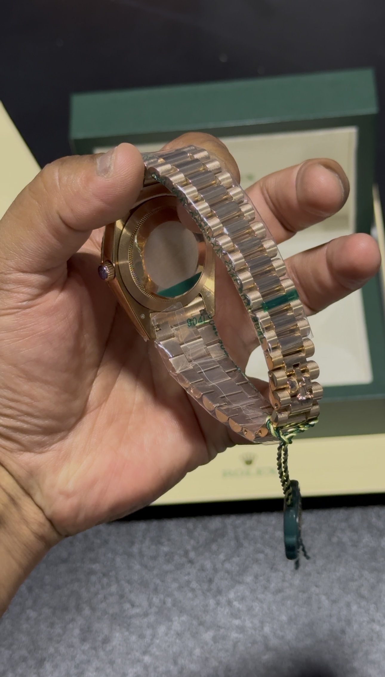 DayDate - Smoked Grey - Rosegold President Bracelet