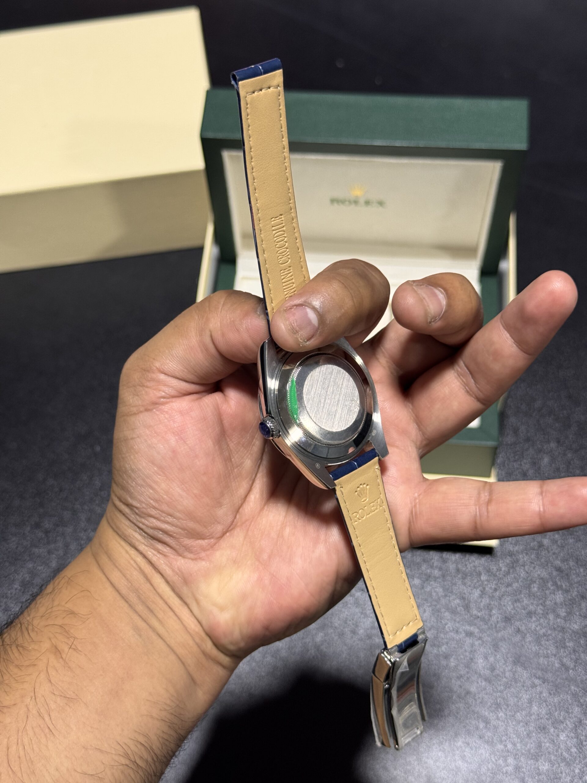 DayDate - Blue Dial - Blue Leather Strap