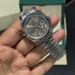 DayDate - Silver Diamond Dial - Silver President Bracelet