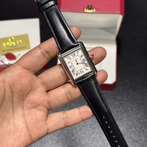 Tank - 38mm - White Dial - Black Plain Strap