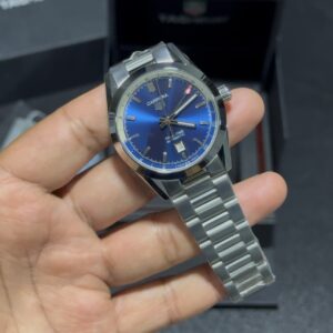 Twin-time - Blue Dial - Silver Bracelet