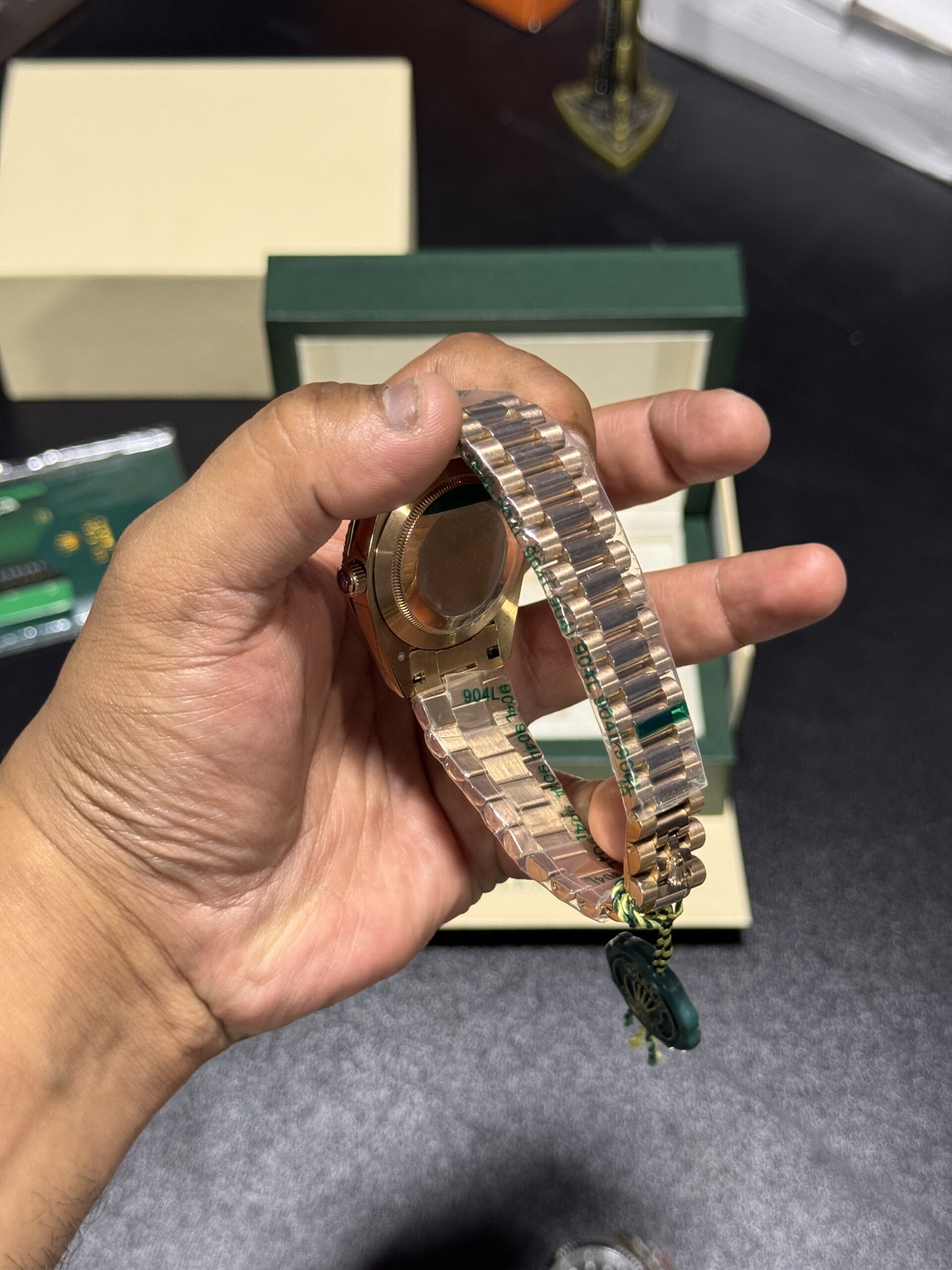 Daydate - Smoked Choco Dial - Rosegold President Bracelet