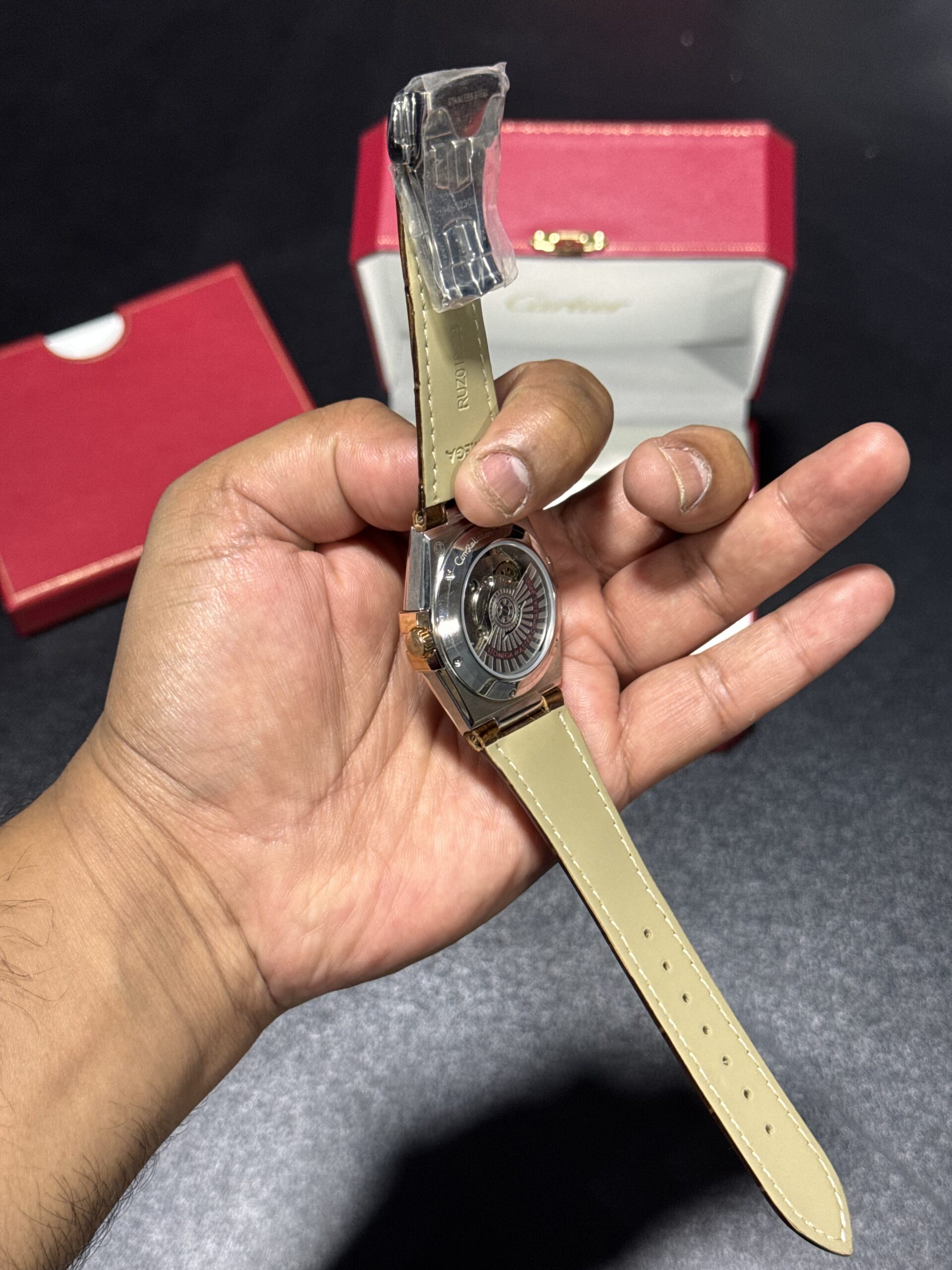 Constellation - White Dial - Brown Leather Strap