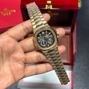 Nautilus Power Reserve - Choco Dial - Rosegold Bracelet