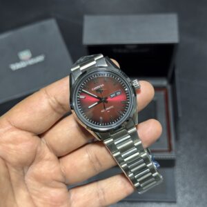 Calibre 5 - Red Dial - Silver Bracelet