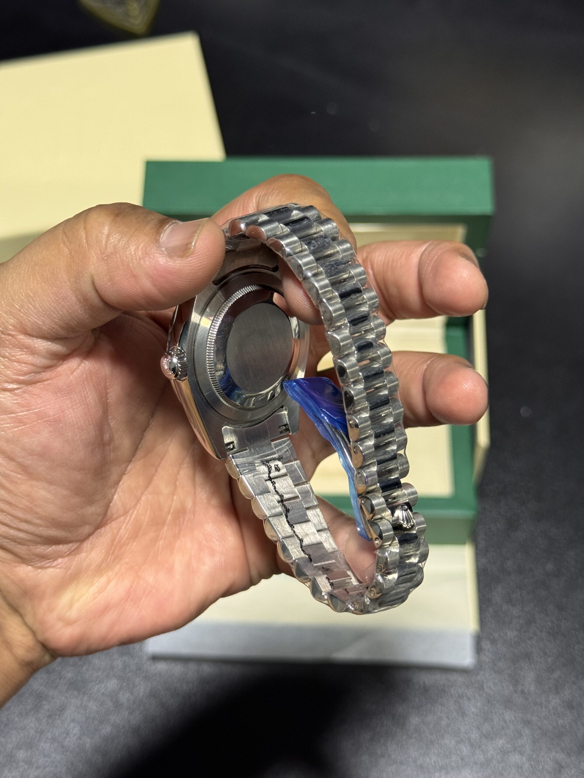 Daydate - Iceblue Dial - Silver President Bracelet