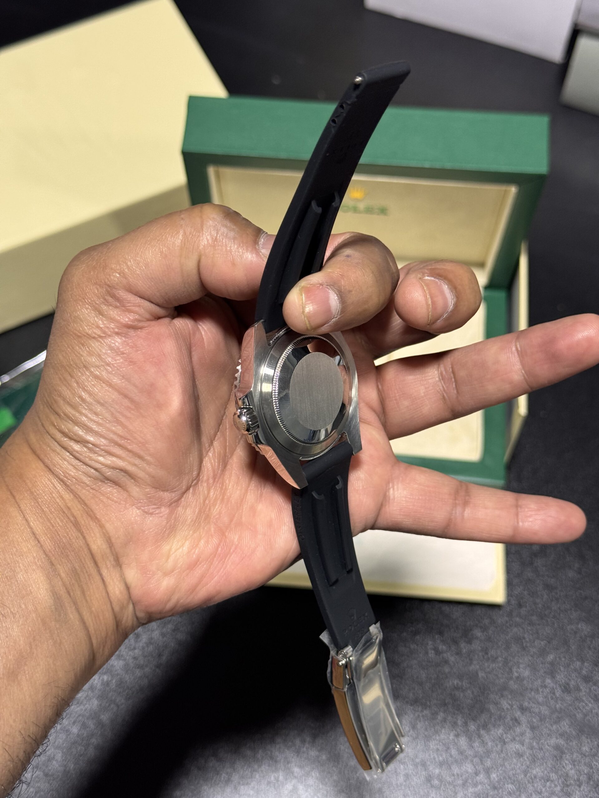 GMT - Black Dial - Black Silicon Strap