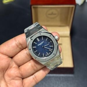 AP Royal Oak - Smoked Blue Dial - Silver Bracelet