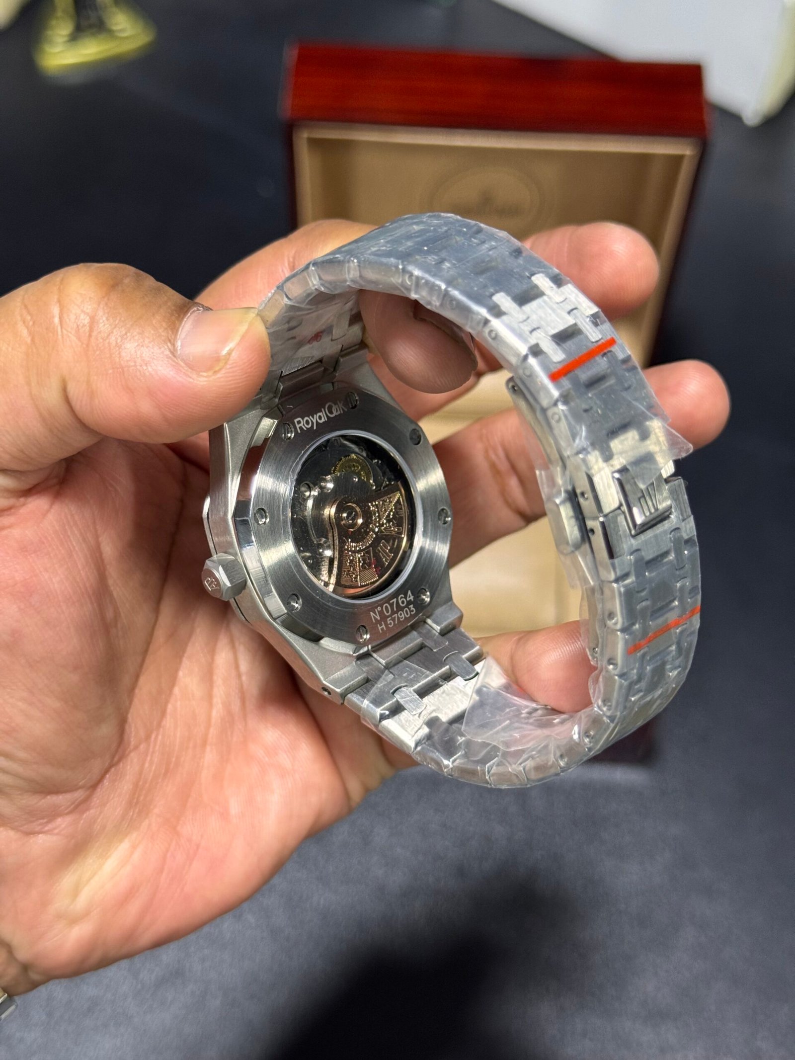 AP Royal Oak - Red Wine Dial - Silver Bracelet