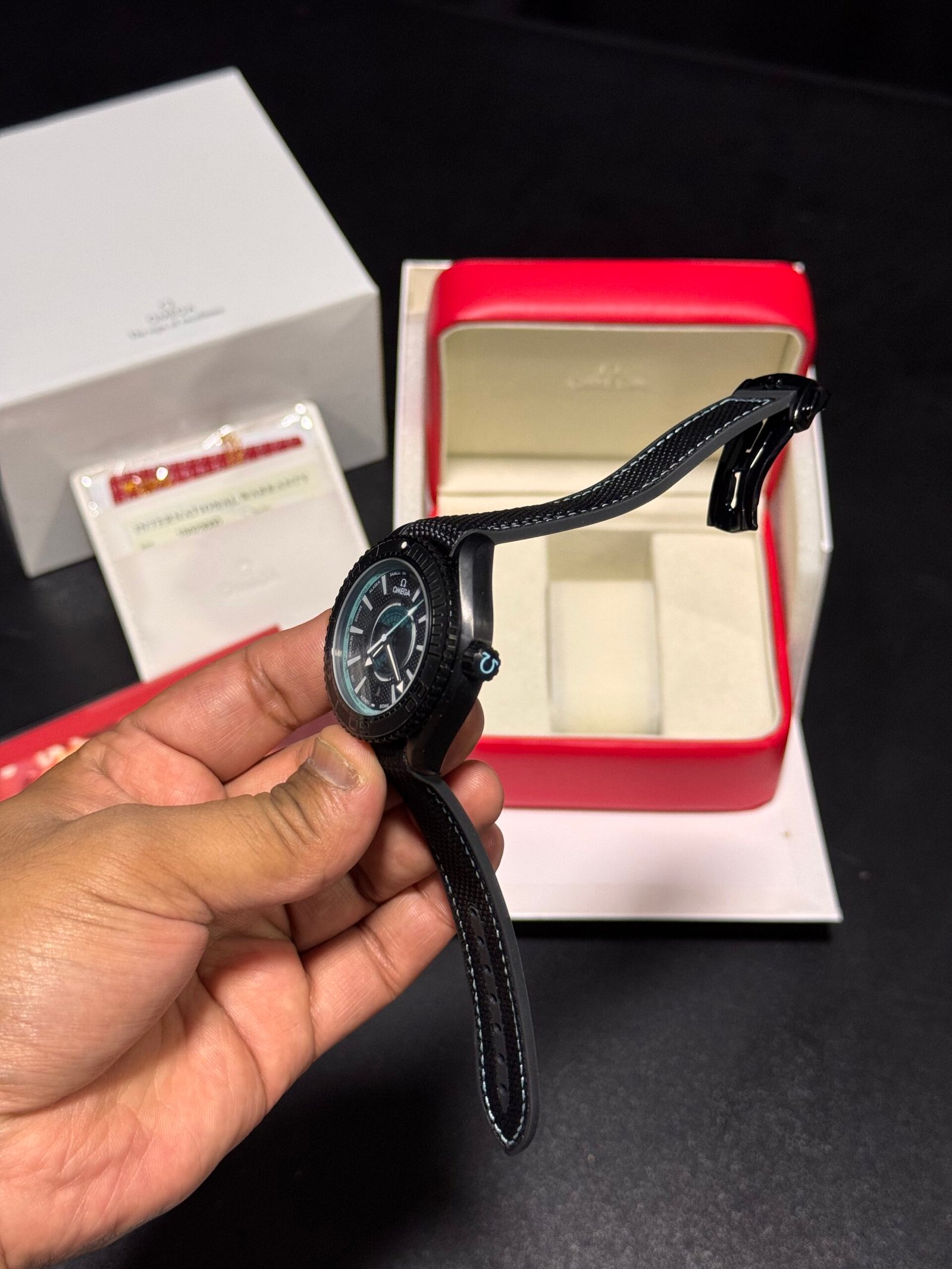 Planet Ocean - Black & Turquoise Dial - Black Rubber Strap