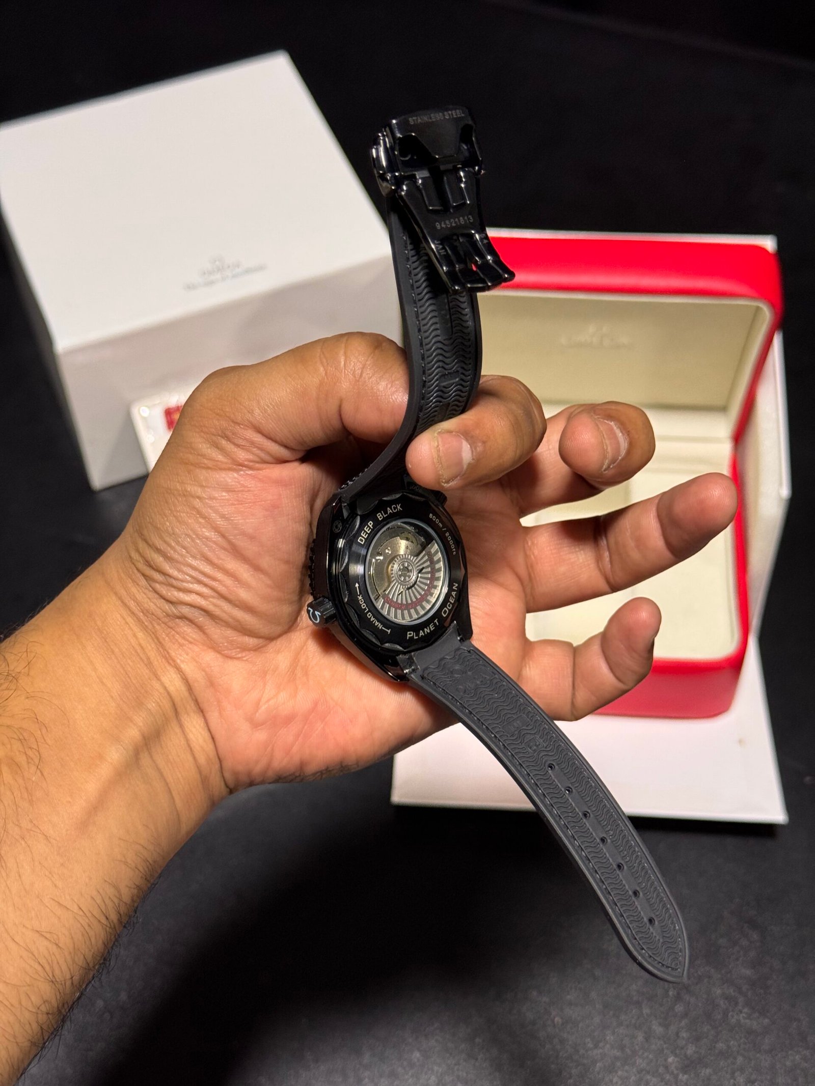 Planet Ocean - Black & Turquoise Dial - Black Rubber Strap