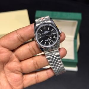 Datejust - 36mm - Black Dial - Silver Jubilee Bracelet