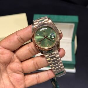 Daydate - Olive Green Dial - Rosegold President Bracelet